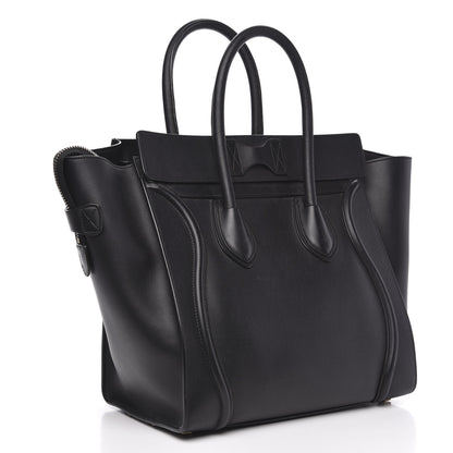 Celine Smooth Calfskin Mini Luggage Black 3 of 13