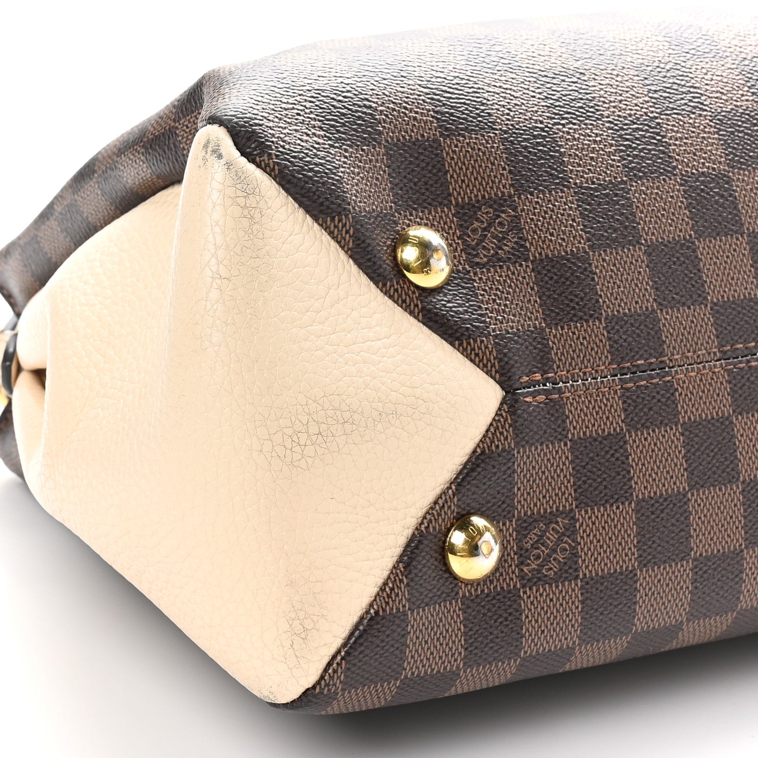 Louis Vuitton Damier Ebene Cuir Taurillon Brittany Creme 7 of 13