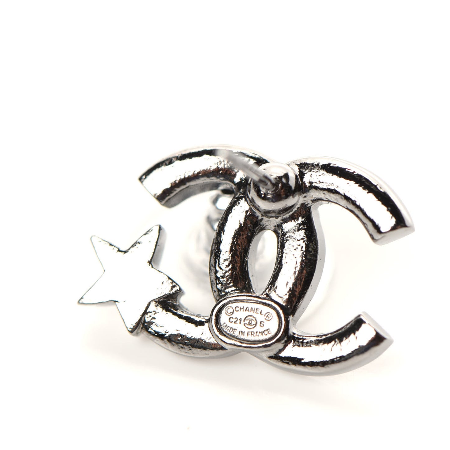 Crystal CC Starfall Earrings Silver