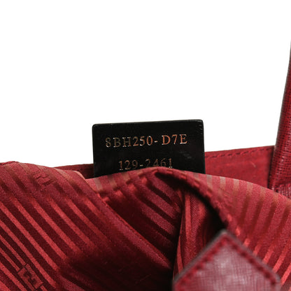 Fendi Vitello Elite Regular 2Jours Tote Rosso Scuro Ciliegia 7 of 13