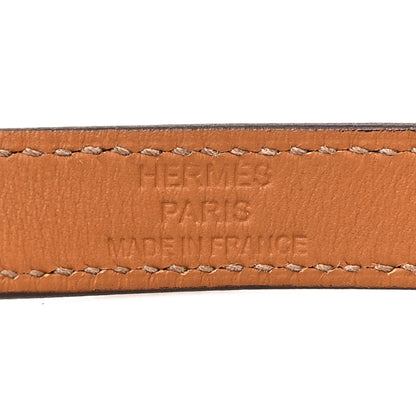Hermes Epsom Kelly Double Tour Bracelet T2 Etoupe 4 of 6