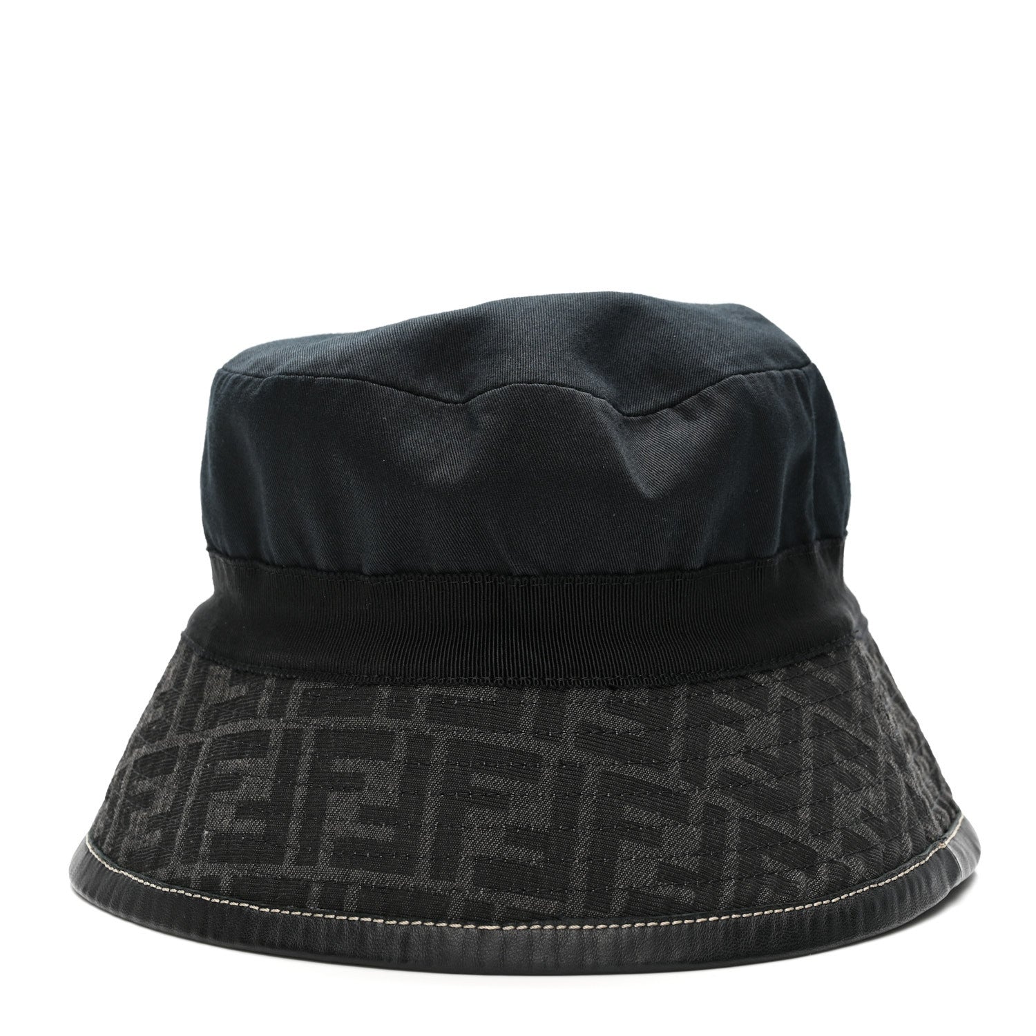 FENDI ブラック バケットハット Fendi Fabric Jacquard FF Bucket Hat L Black 1855798 – FASHIONPHILE