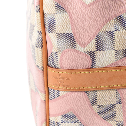 Louis Vuitton Damier Azur Tahitienne Speedy Bandouliere 30 Rose Ballerine 10 of 12