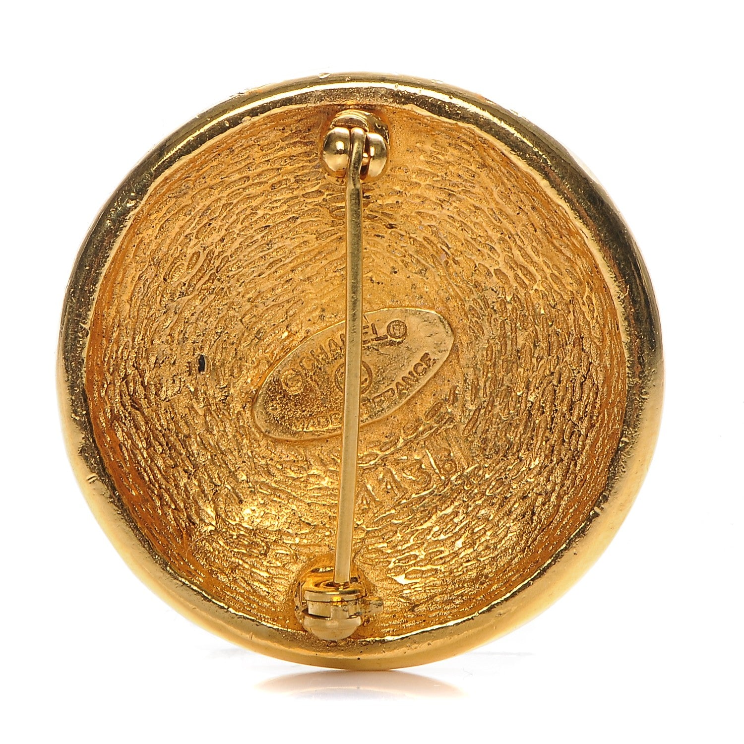 Chanel CC Sunburst Brooch Gold 3 of 4