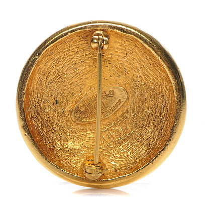 Chanel CC Sunburst Brooch Gold 3 of 4
