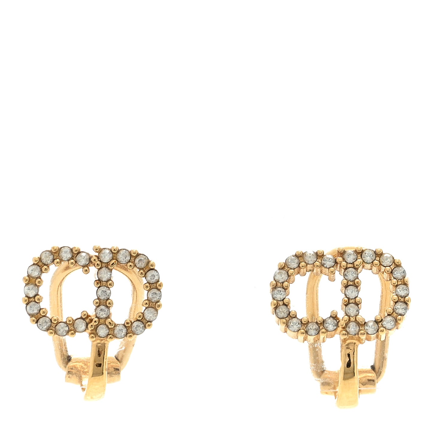 Crystal Clair D Lune Clip On Earrings Gold