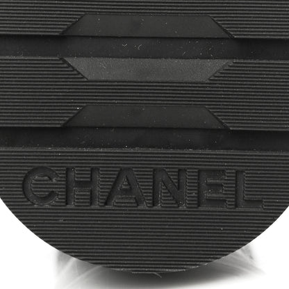 Chanel Shiny Lambskin Quilted Lace Up Combat Boots 36 Black 10 of 14