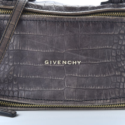 Givenchy Calfskin Crocodile Embossed Mini Pandora Grey 10 of 13