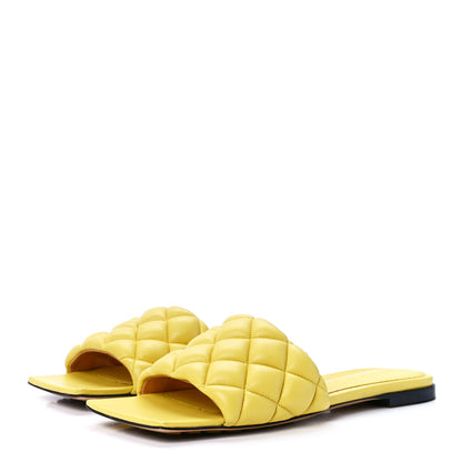Bottega Veneta Nappa Matelasse Padded Flat Sandals 36 Pear 3 of 7