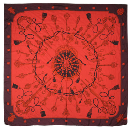 Hermes Silk Dip Dye Keys Les Cles Shawl Scarf 140 2 of 6