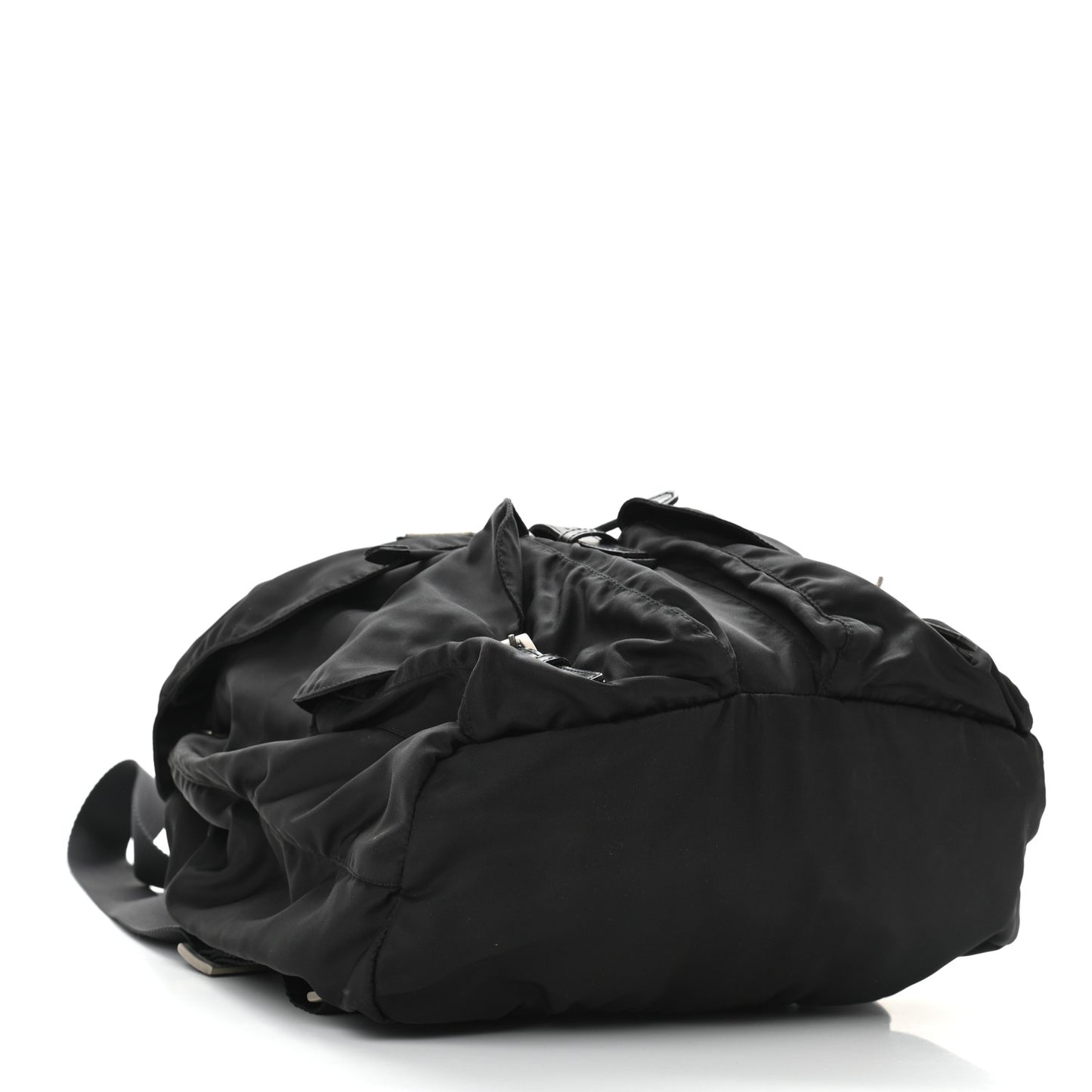 Tessuto Nylon Saffiano Medium Backpack Black