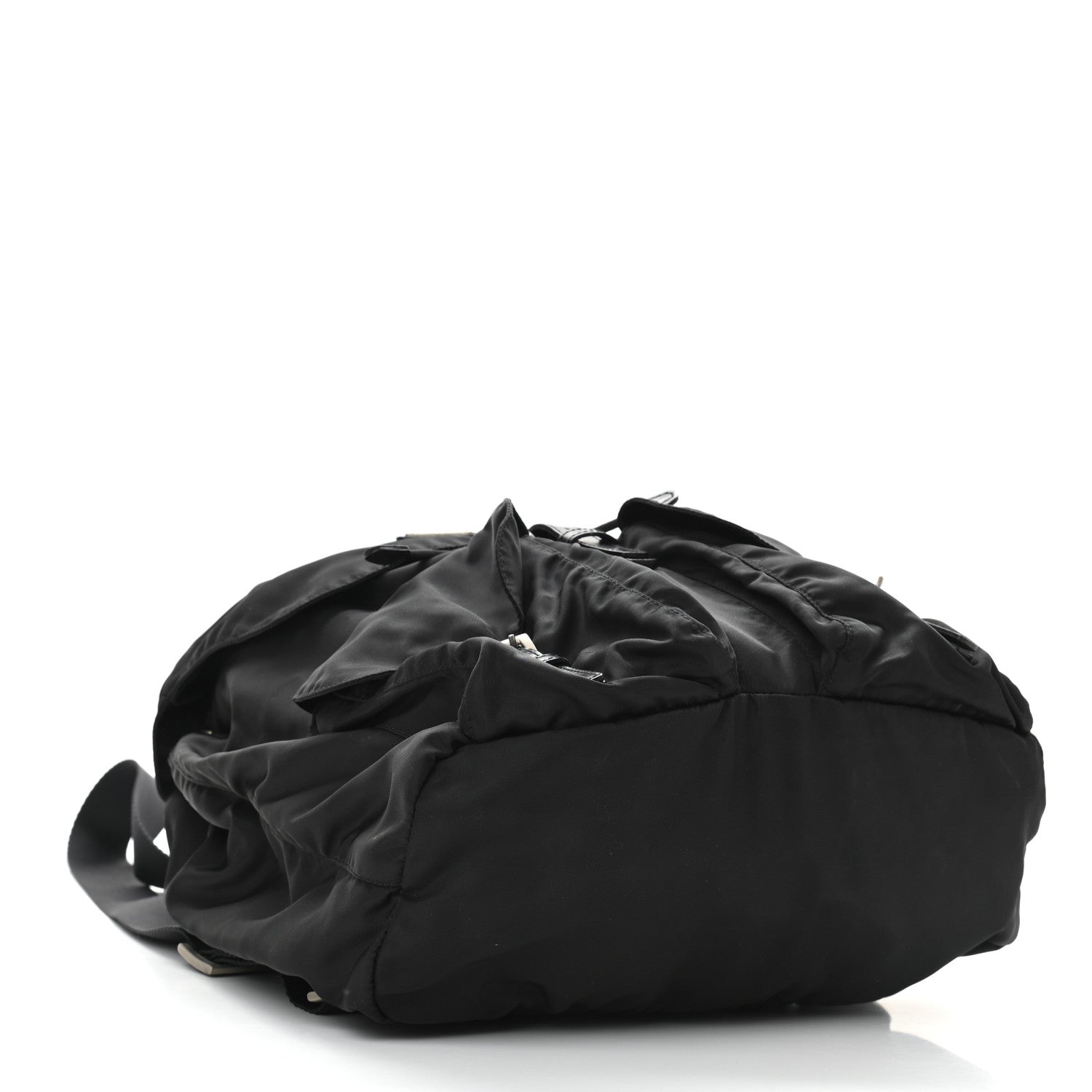 Prada Tessuto Nylon Saffiano Medium Backpack Black 4 of 9