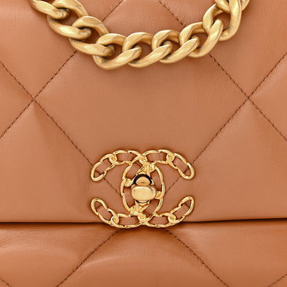 Chanel Lambskin Quilted Medium Chanel 19 Flap Brown 8 of 11