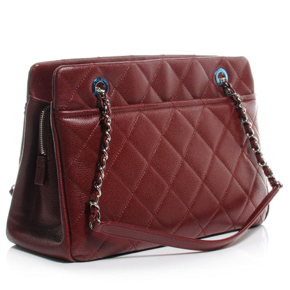Chanel Soft Caviar Timeless Medium Shopping Tote Dark Red 3 of 8