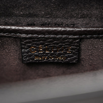 Celine Drummed Calfskin Nano Luggage Liquorice 6 of 10