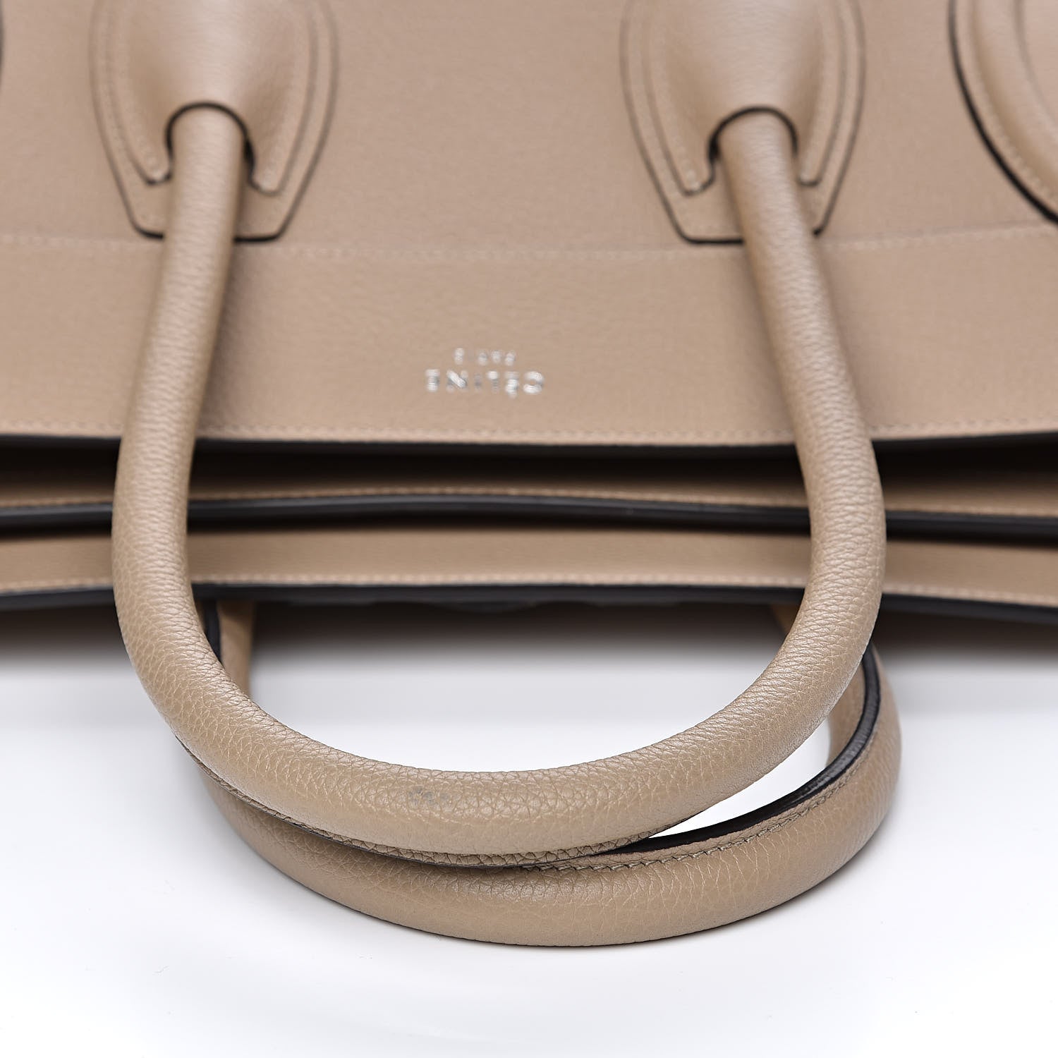 Celine Drummed Calfskin Mini Luggage Dune 10 of 13