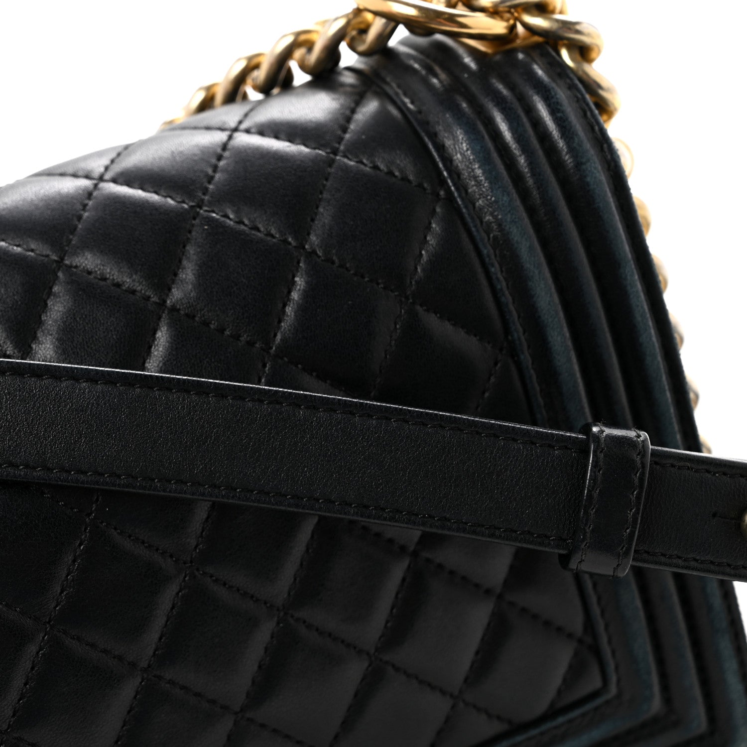 Chanel Lambskin Quilted Medium Boy Flap Black 13 of 15