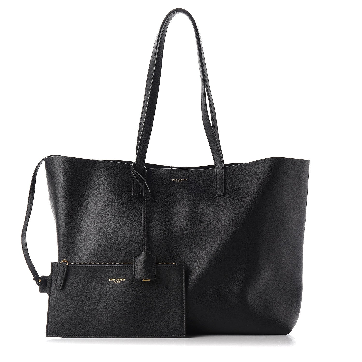 Saint Laurent Calfskin Large Shopping Tote Black 1 of 10