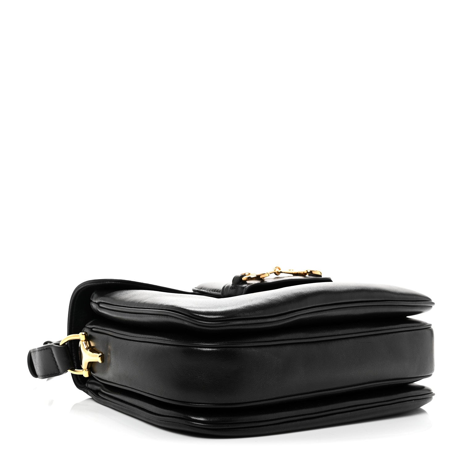Gucci Calfskin Horsebit 1955 Aura Small Shoulder Bag Black 4 of 10