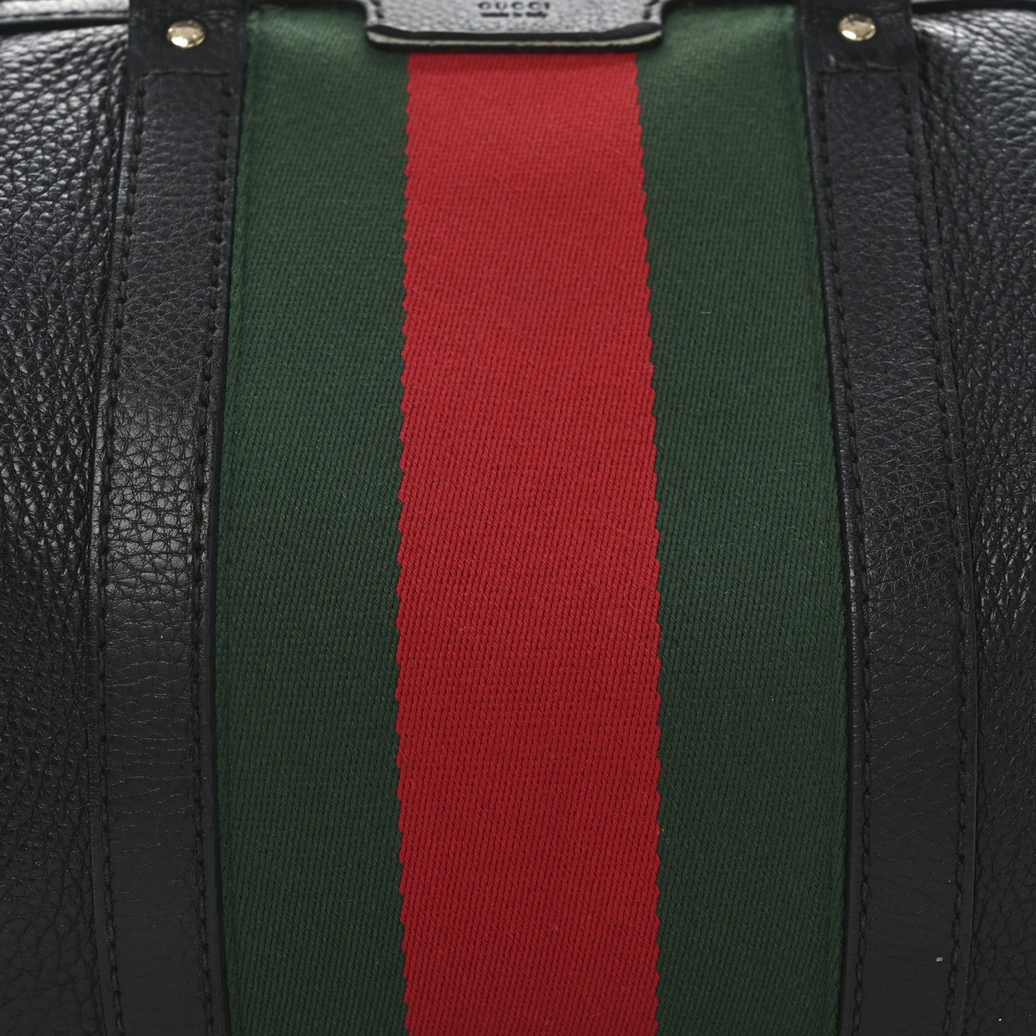 Gucci Calfskin Vintage Web Medium Boston Black 8 of 14