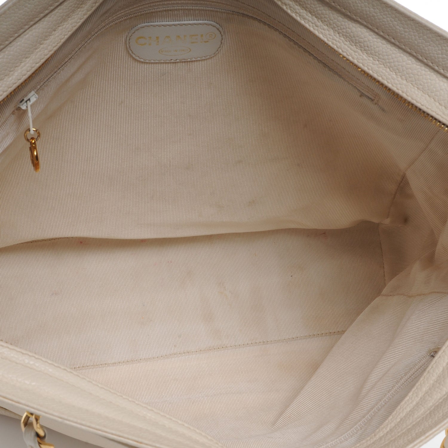 Chanel Caviar Shoulder Bag Ivory 5 of 9