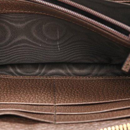 Gucci GG Supreme Monogram Web Ophidia Zip Around Wallet Brown 5 of 16