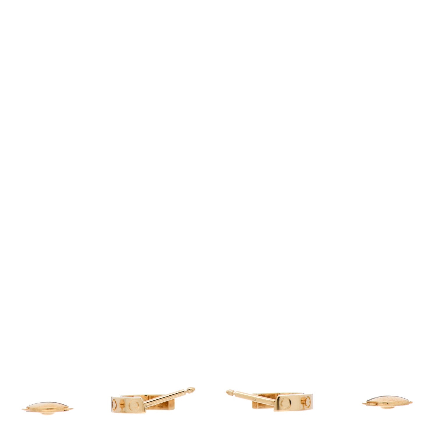 Cartier 18K Yellow Gold Small LOVE Hoop Earrings 3 of 4