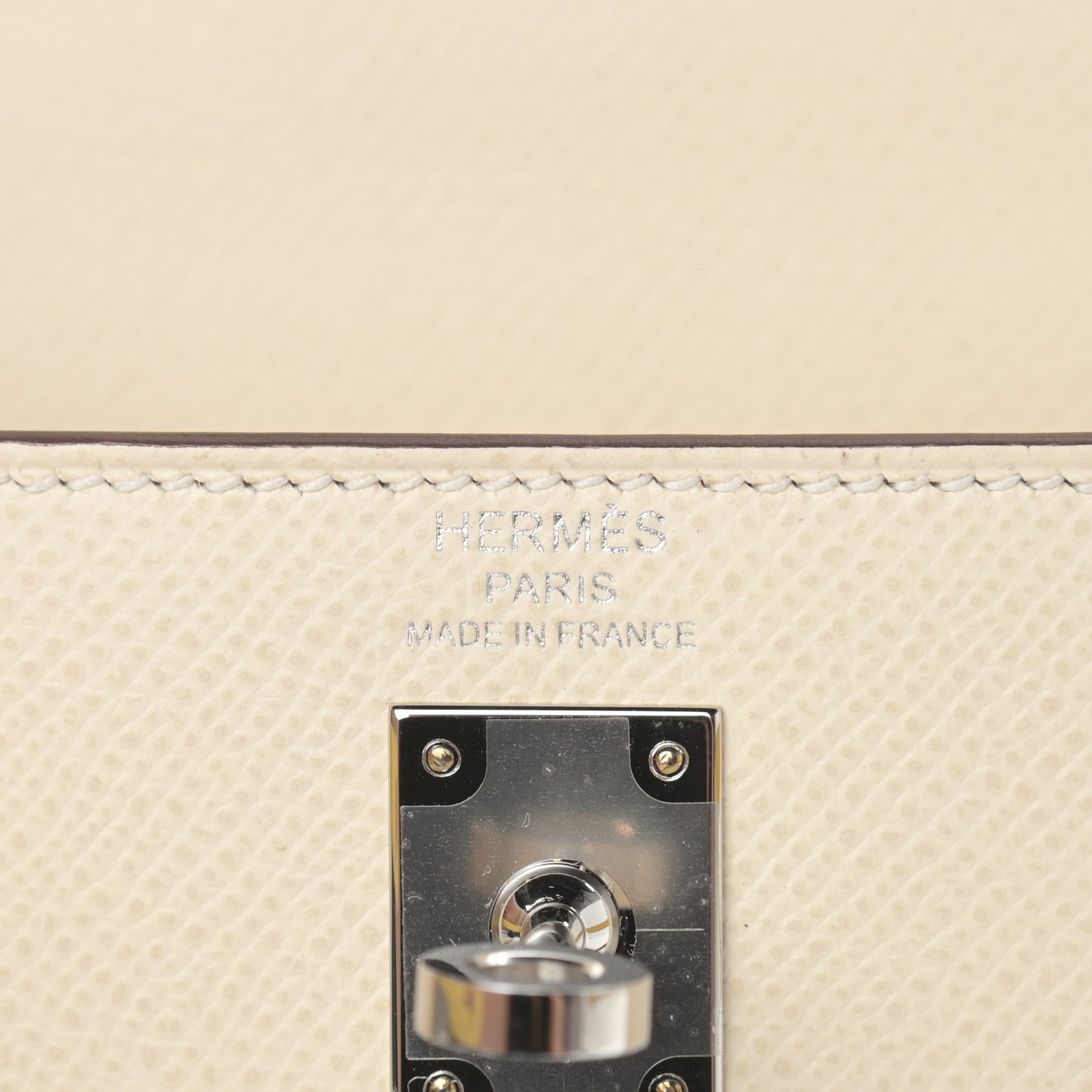Epsom Tri-Color Kelly Sellier 25 Nata Jaune Poussin Sesame