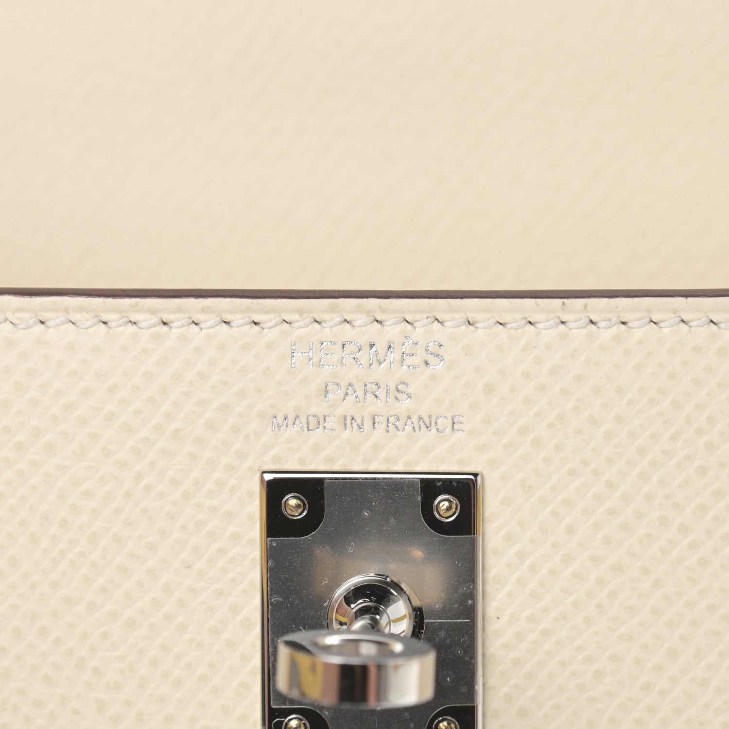 Hermes Epsom Tri-Color Kelly Sellier 25 Nata Jaune Poussin Sesame 6 of 11