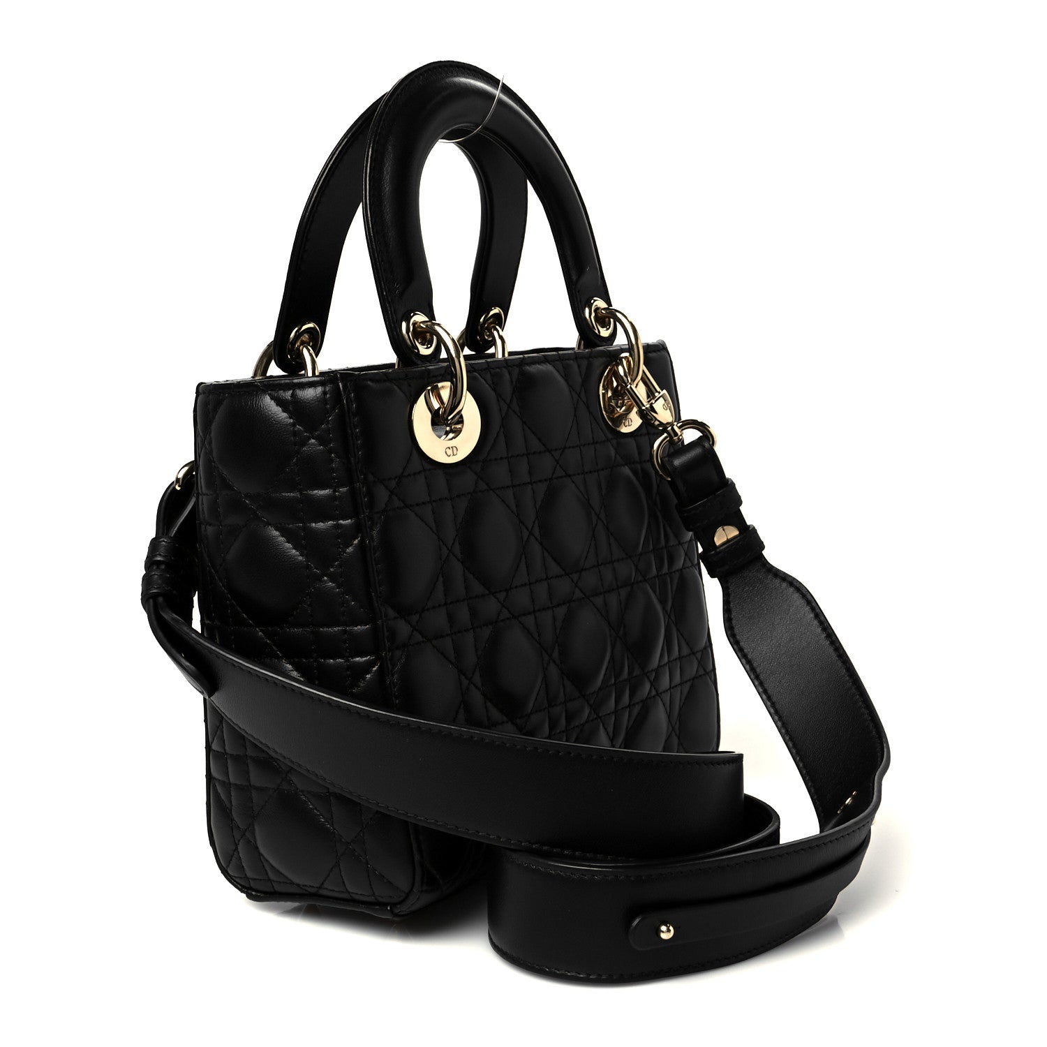 Christian Dior Lambskin Cannage Small My ABCDior Lady Dior Black 3 of 10