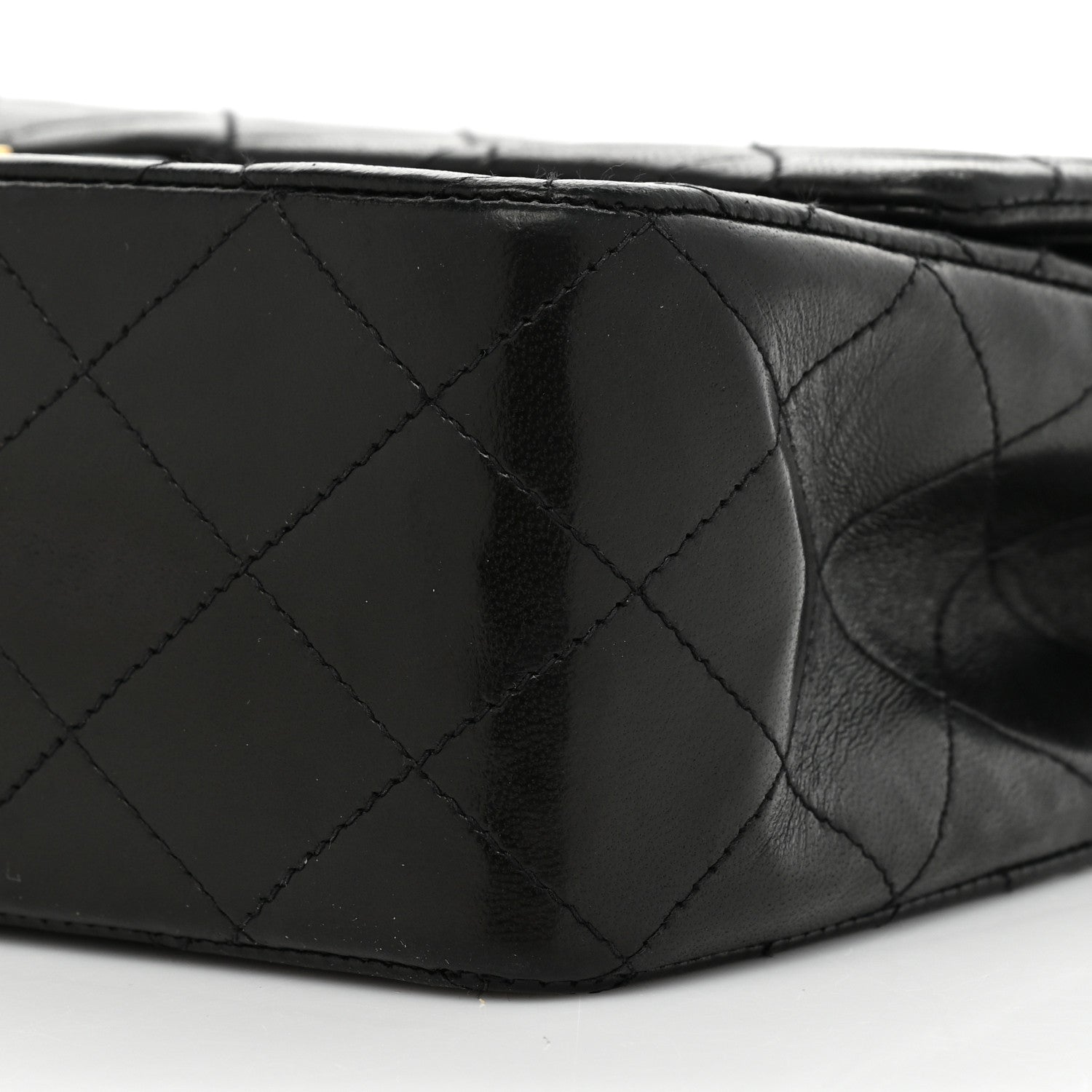 Chanel Lambskin Quilted Medium Double Flap Black 8 of 16