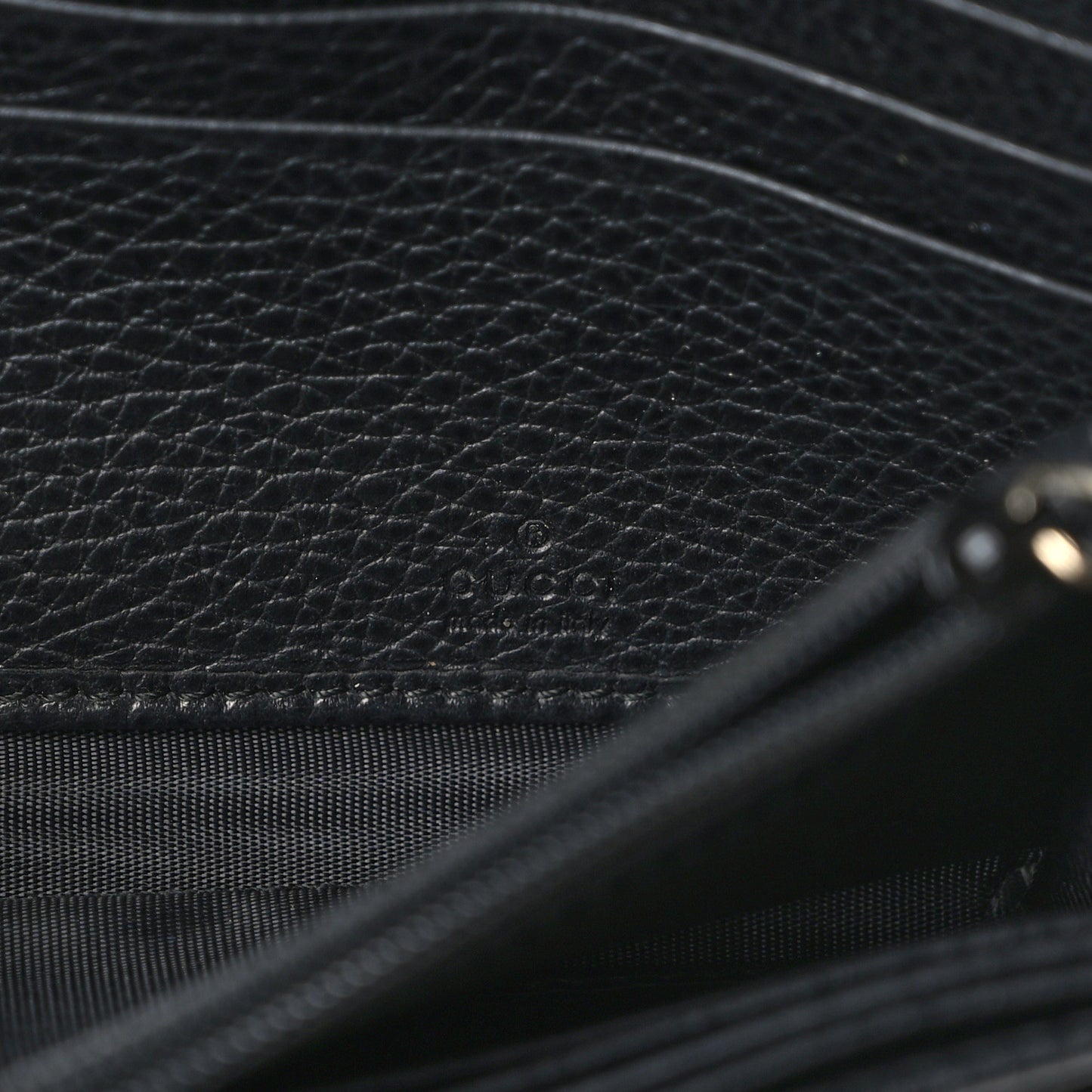 Dollar Calfskin Swing Continental Wallet Black