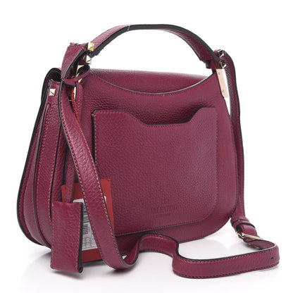 Valentino Garavani Pebbled Calfskin Joylock Flap Messenger Bag Camelia 3 of 13