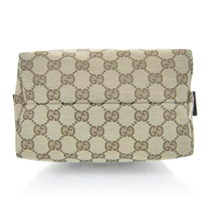 Gucci Monogram Calfskin Large Balthus Cosmetic Pouch Beige Ebony Cocoa 4 of 9