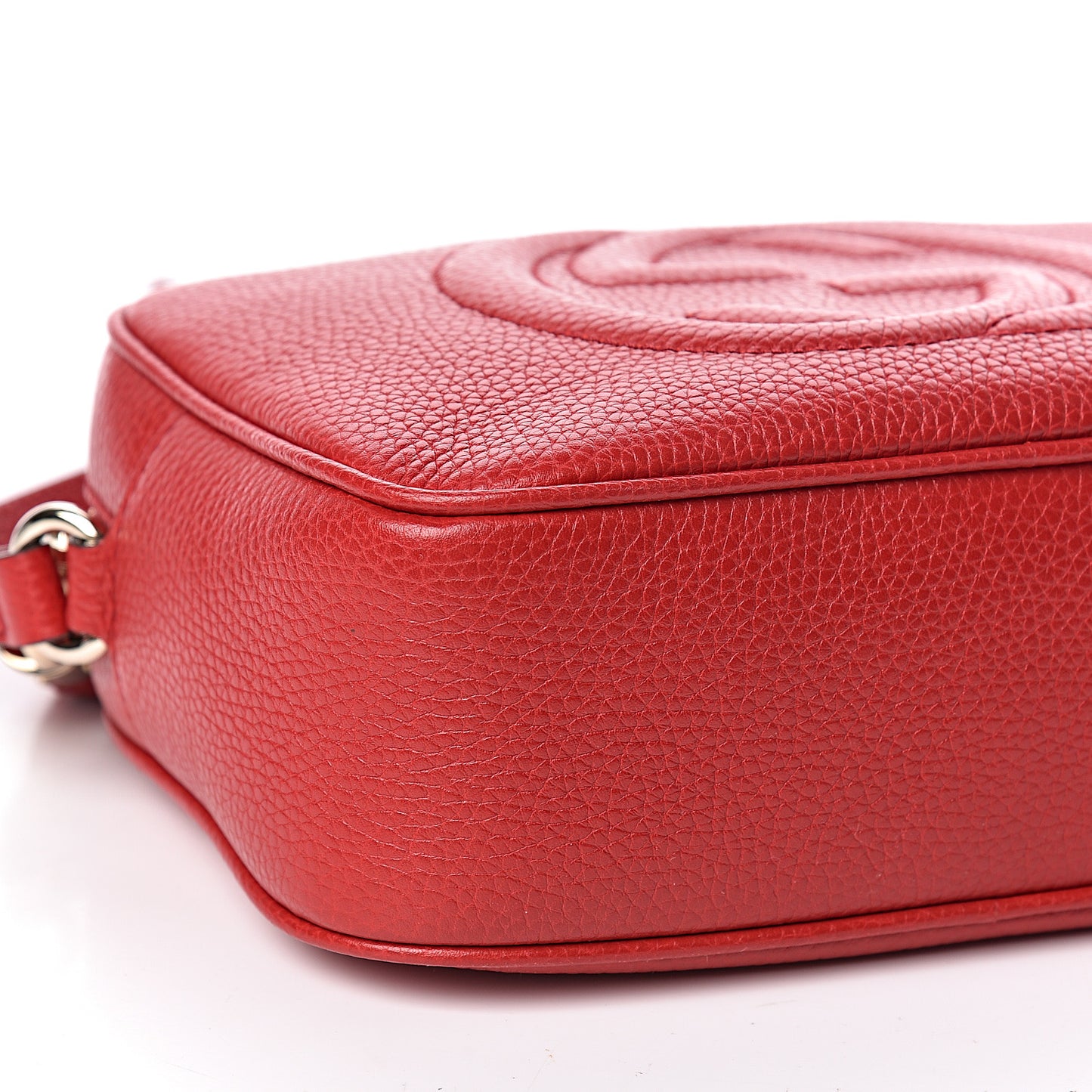 Pebbled Calfskin Small Soho Disco Bag Tabasco Red