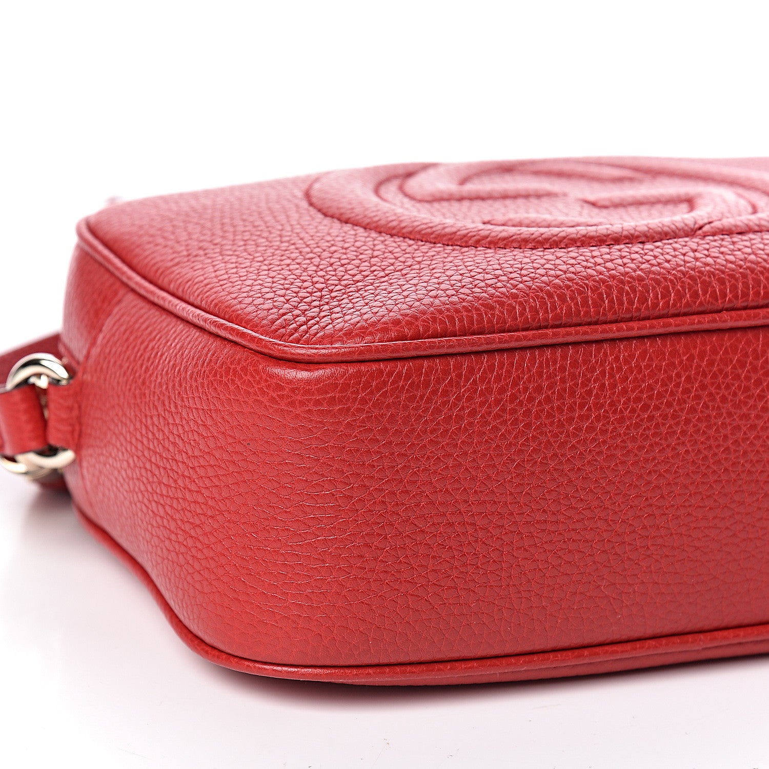 Gucci Pebbled Calfskin Small Soho Disco Bag Tabasco Red 8 of 10