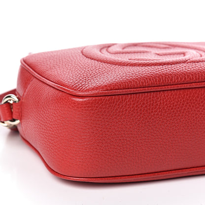 Gucci Pebbled Calfskin Small Soho Disco Bag Tabasco Red 8 of 10