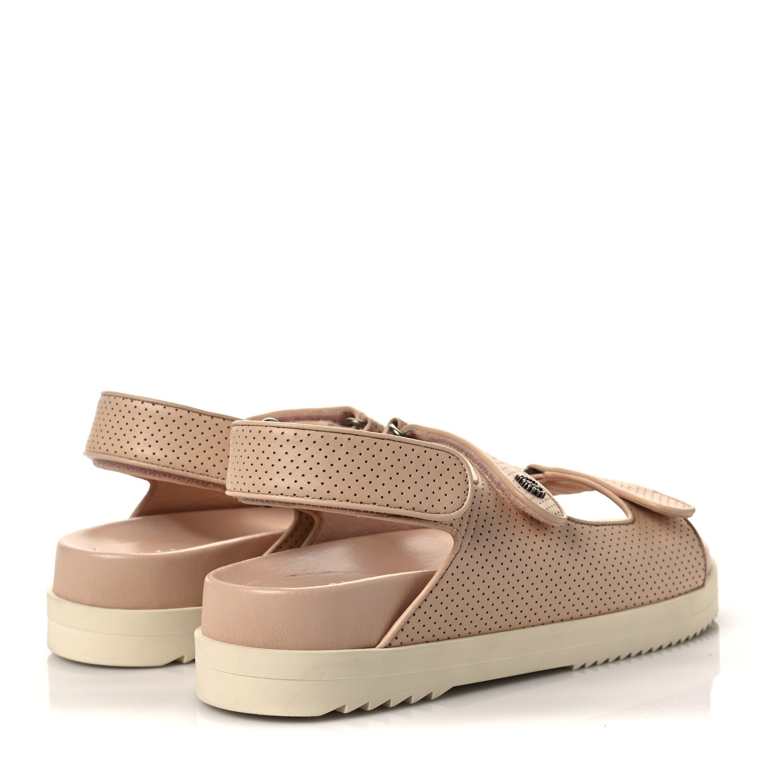 Gucci Malaga Kid Mini Double G Perforated Womens Dad Sandals 40 Skin Rose 4 of 7
