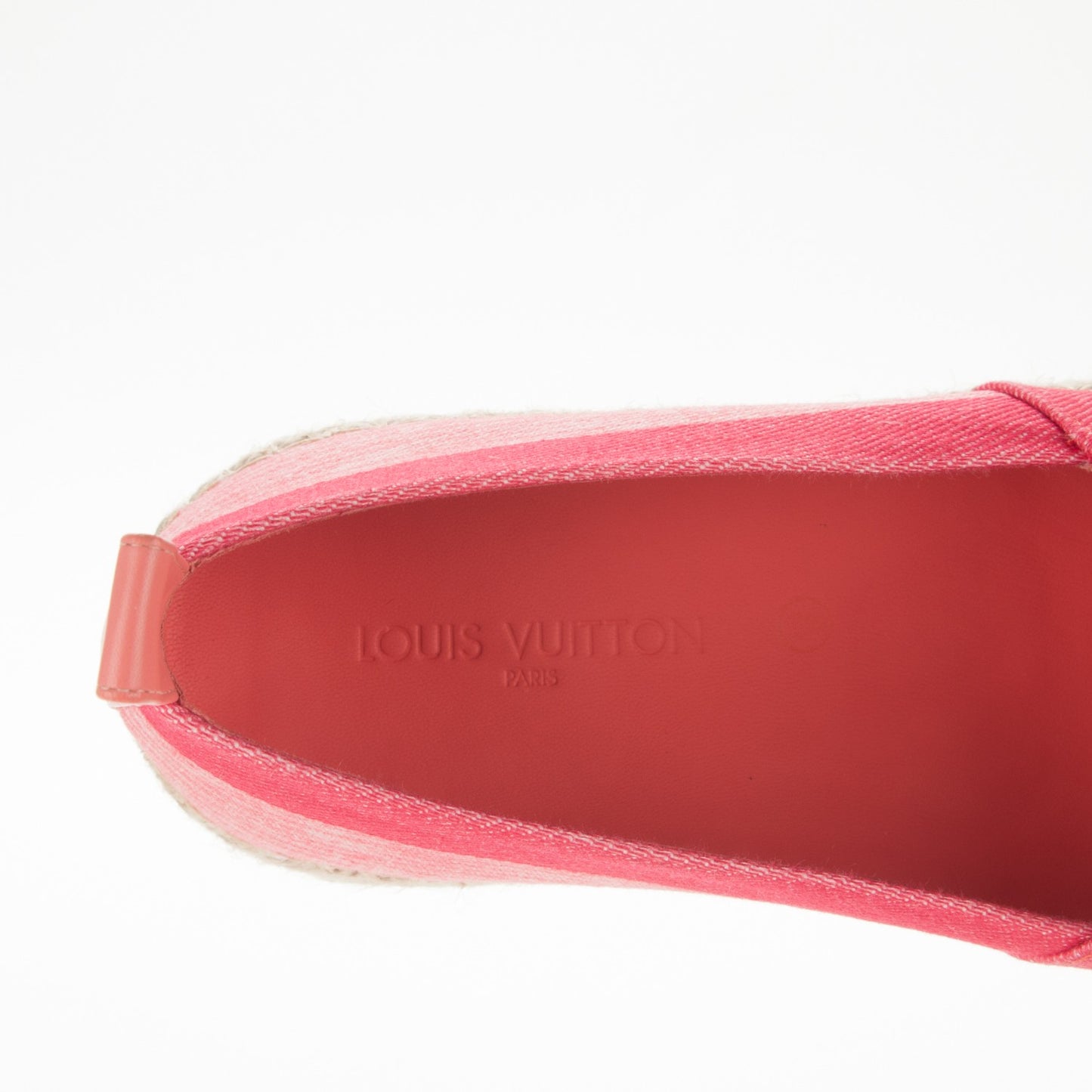 Canvas Blue Shore Espadrille Flats 37.5 Corail
