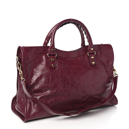 Balenciaga Agneau Classic Gold Hardware City Violet Prune 2 of 9
