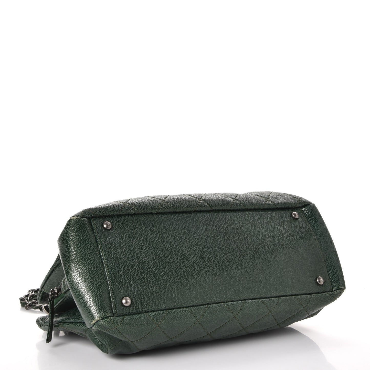 Caviar Chic Shopping Tote Dark Green
