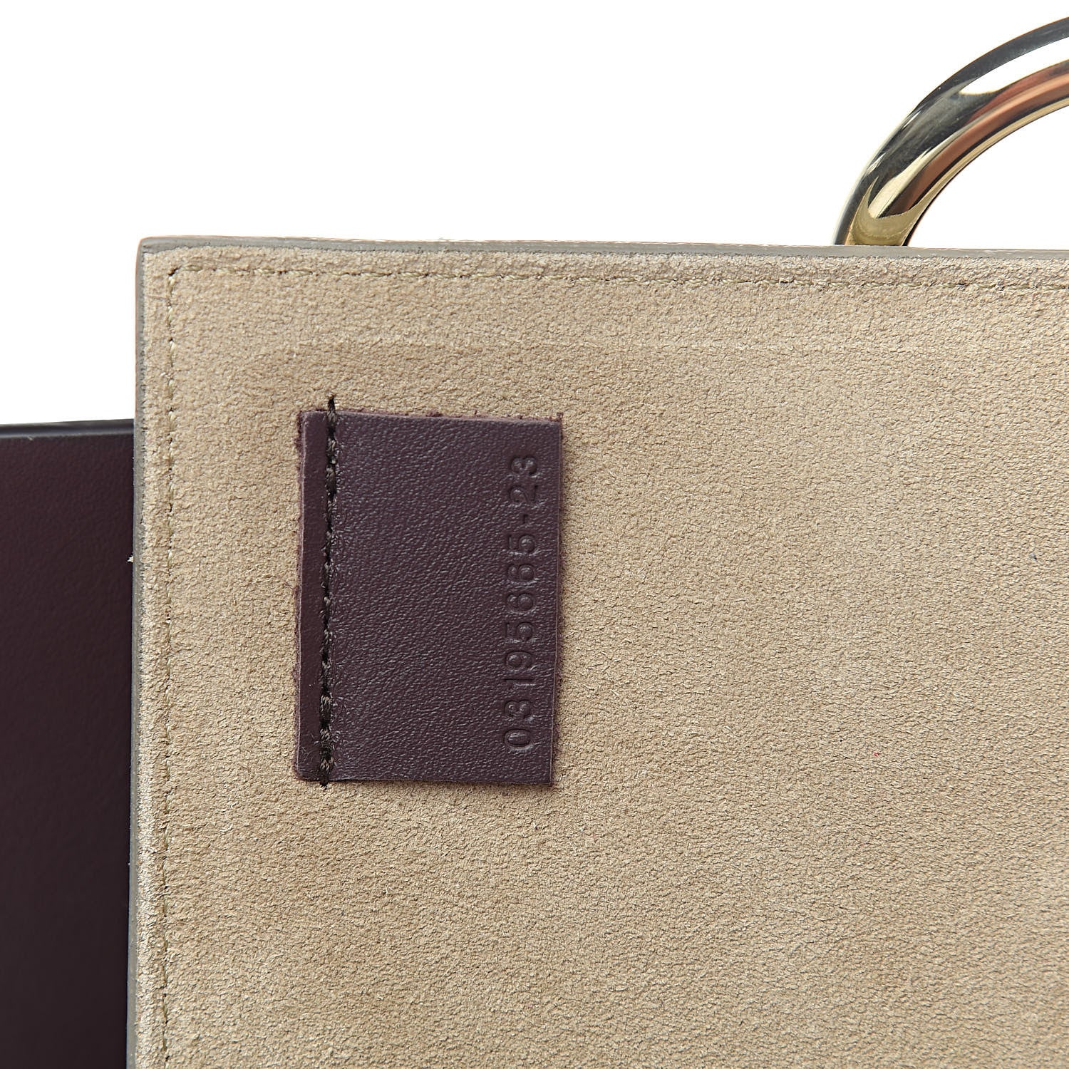 Chloe Goatskin Smooth Calfskin Medium Faye Shoulder Bag Brown Purple 7 of 10