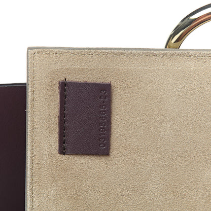 Chloe Goatskin Smooth Calfskin Medium Faye Shoulder Bag Brown Purple 7 of 10