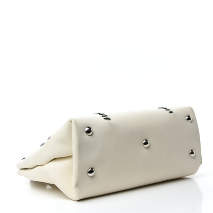 Alexander McQueen Calfskin Whipstitch Folk Tote White 4 of 22