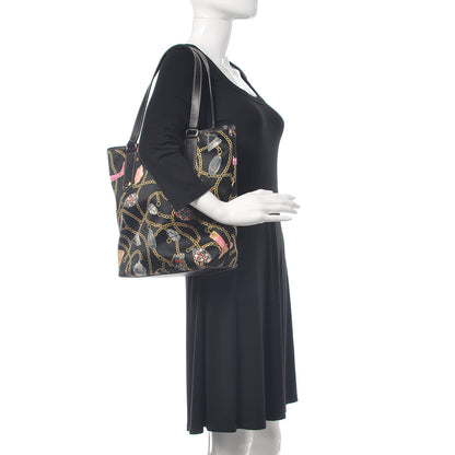 Gucci Satin Charmy Tote Black Multicolor 2 of 13