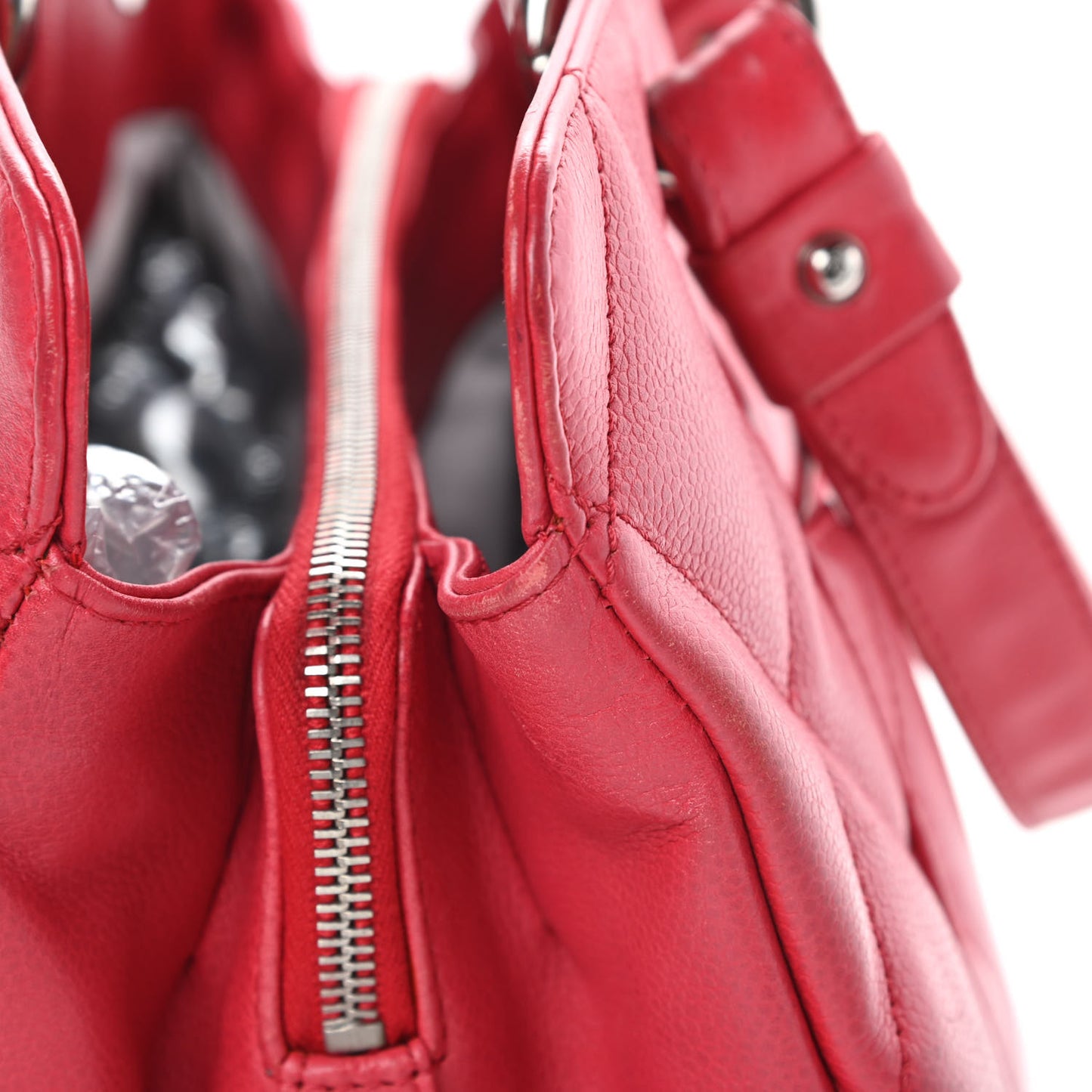 Soft Caviar Quilted CC Timeless Tote Fuchsia