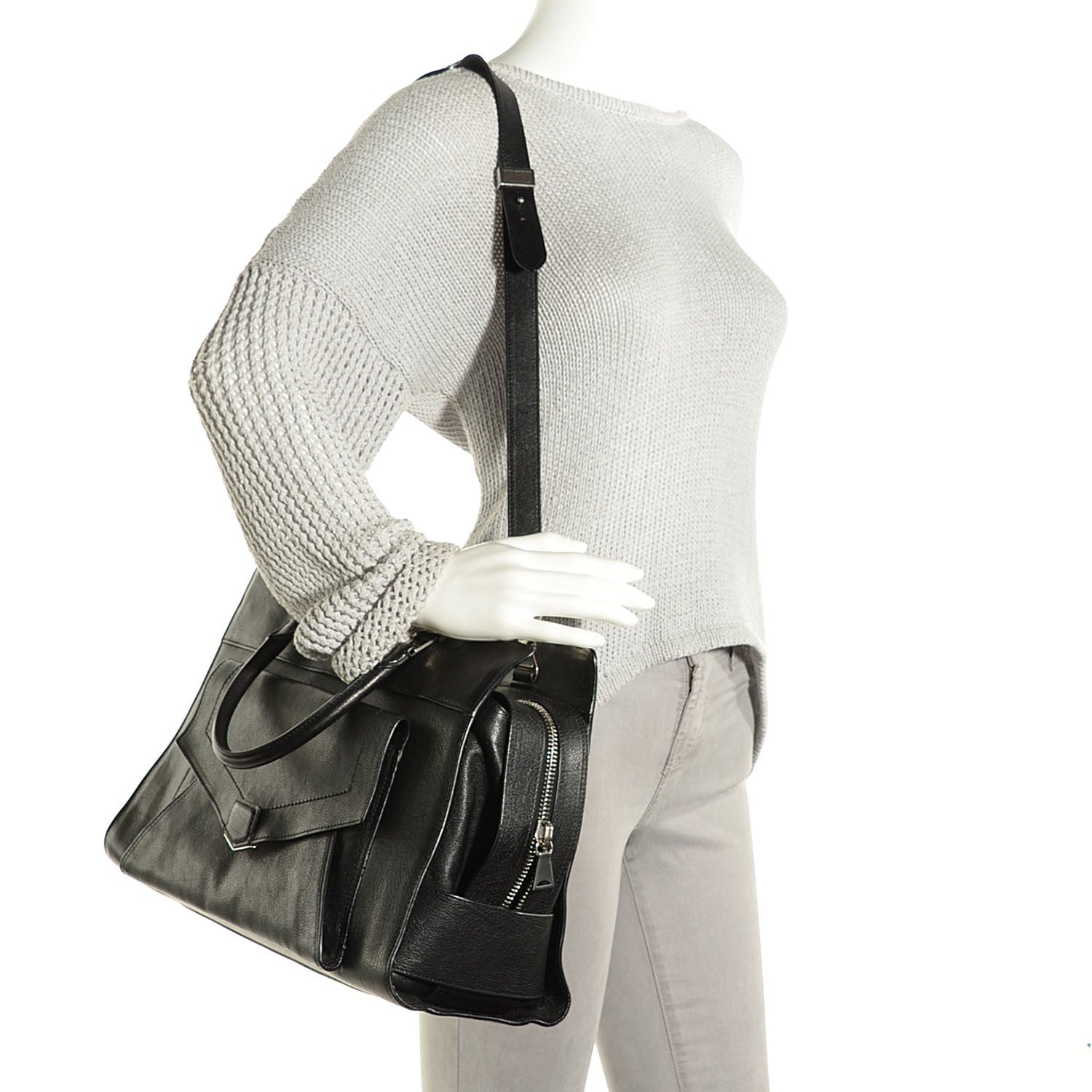 Proenza Schouler Buffalo Large PS13 Satchel Black 2 of 11