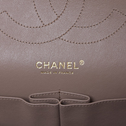 Chanel Lambskin Quilted Jumbo Double Flap Dark Beige 8 of 10