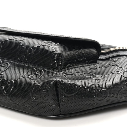 Gucci Calfskin GG Tennis Embossed Pocket Belt Bag Black 10 of 10