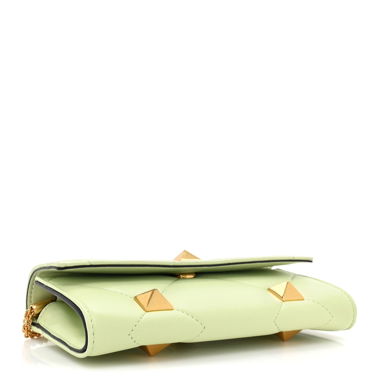 Valentino Garavani Nappa Roman Stud Wallet on Chain Ambrosia 3 of 9